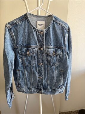 Abercrombie & Fitch Light Blue Denim Jacket - Button Front